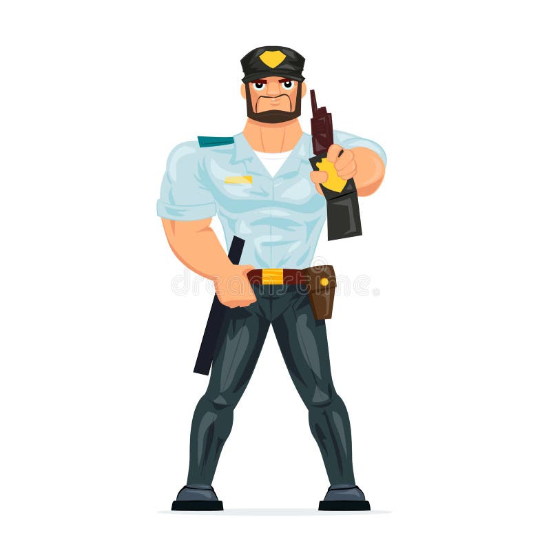 Polícia, crachá das mostras do agente da polícia, certificando ilustração do vetor Polícia, crachá das mostras do agente da polícia, certificando ilustração do vetor