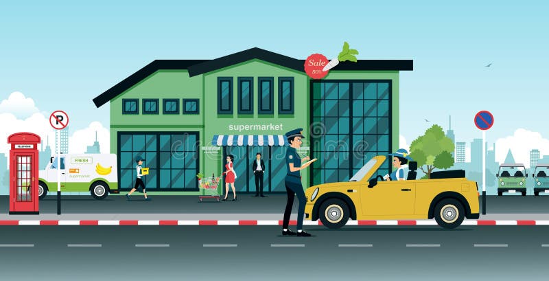 Polícia de trânsito ilustração do vetor Polícia de trânsito ilustração do vetor