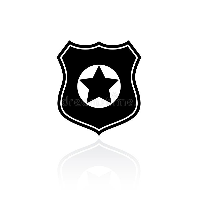 A polícia vector o símbolo ilustração stock