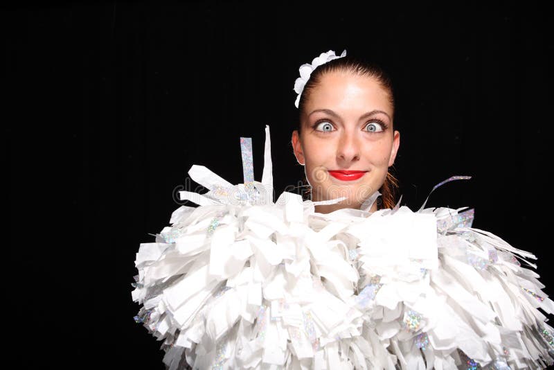 Pom pom girl stock photos