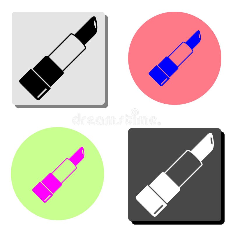 Pomade lipstick. flat vector icon stock illustration