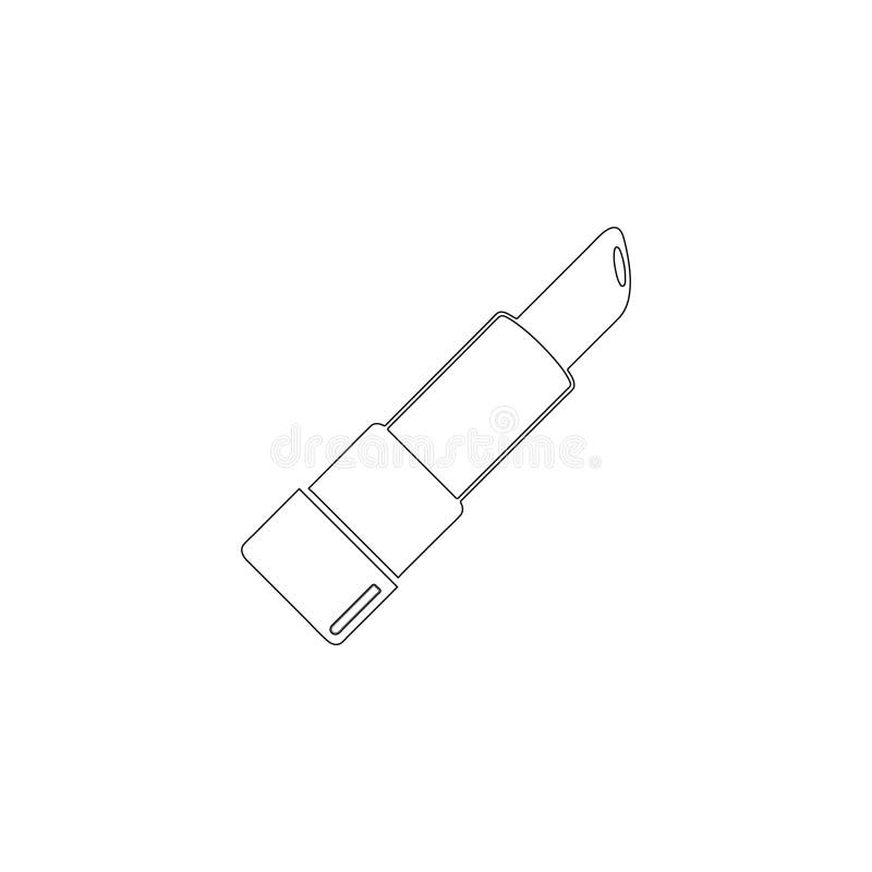 Pomade lipstick. flat vector icon stock illustration