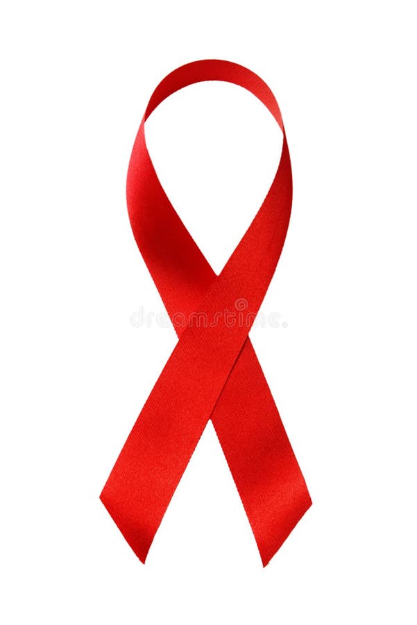 Czerwona wstążka świadomości AIDS fotografia royalty free