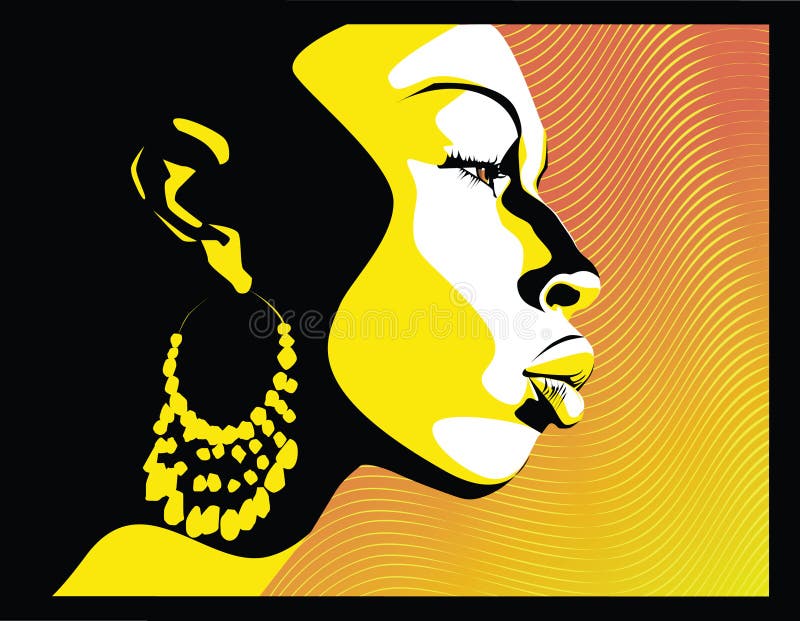 Vector illustration (eps8) African woman profile. Vector illustration (eps8) African woman profile