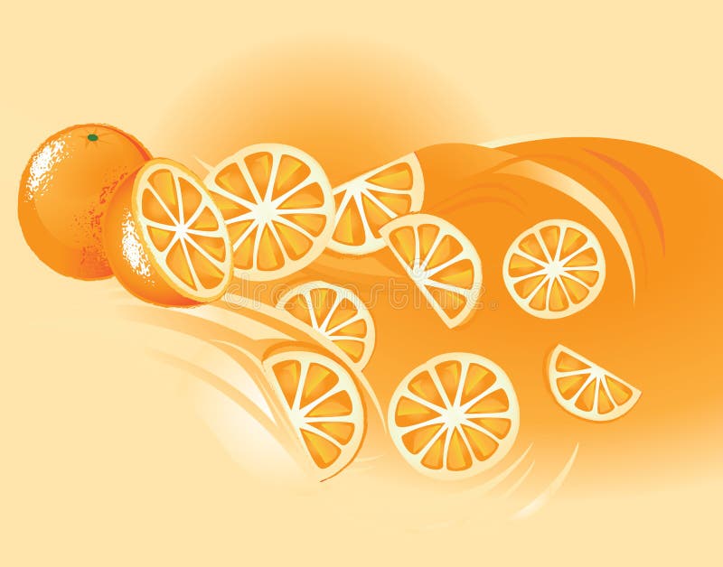 Orange fruit background retro illustration. Orange fruit background retro illustration