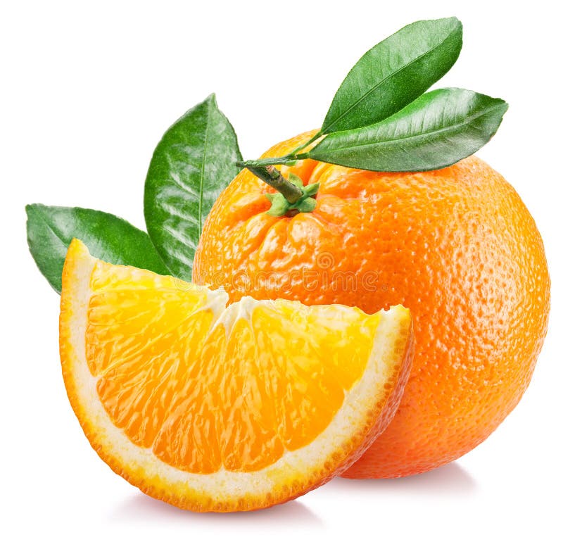 Pomarańcze z liśćmi nad bielem zdjęcie stock Pomarańcze z liśćmi nad bielem zdjęcie stock