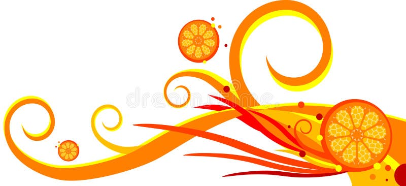pomarańczowe spirale royalty ilustracja pomarańczowe spirale royalty ilustracja