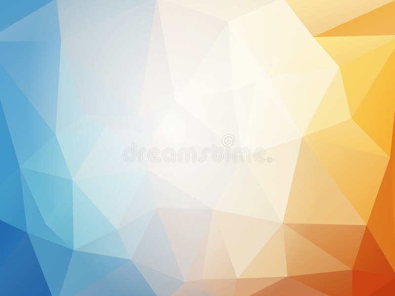 Pomarańczowego błękitnego lata mozaiki geometryczny tło ilustracji