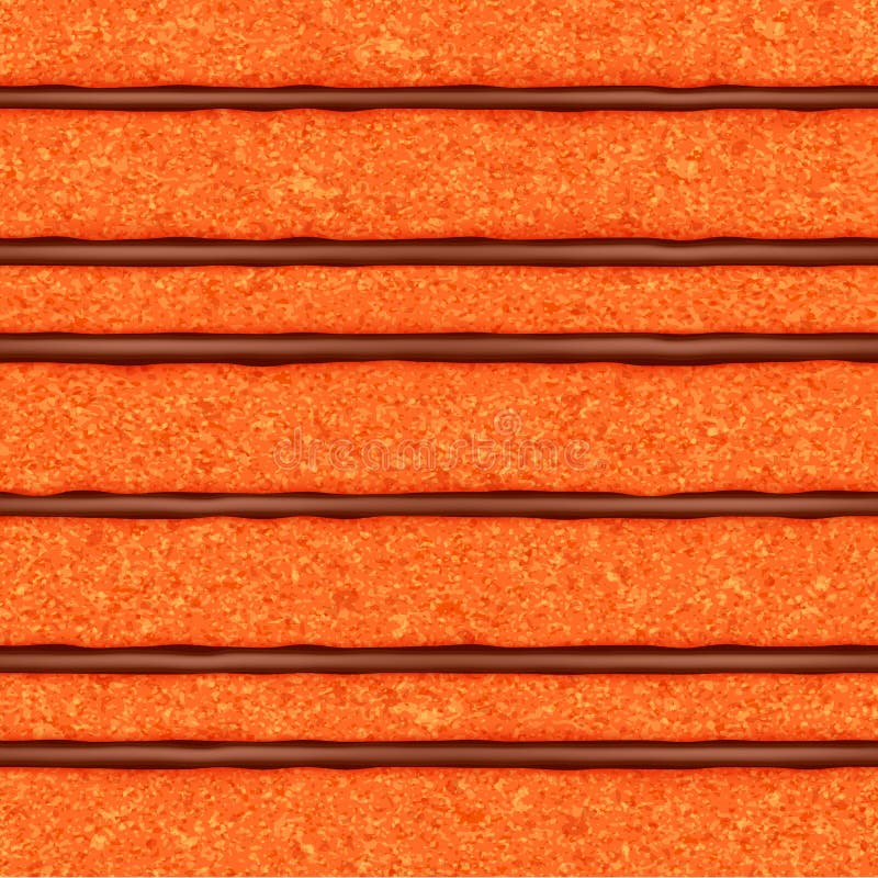 Pomarańczowy gąbka torta tło kolorowa bezszwowa tekstura ilustracji