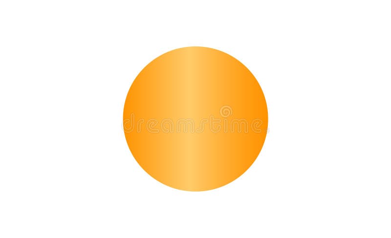 Pomarańczowy okrąg, wyśrodkowany biały tło. prosta geometryczna ilustracja kolorów podstawowych kształtu ilustracja wektor