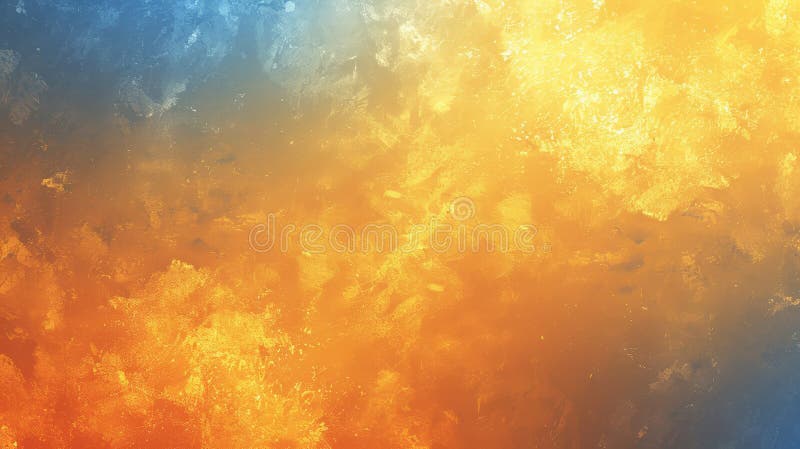 Pomarańczowy złoty i niebieski gradient kolorów tworzy jasną symfonię rzucającą promienisty blask, który zachwyca zmysły fotografia royalty free