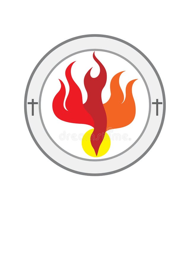 O Logotipo Do Fogo Do Espírito Santo Ilustração do Vetor - Ilustração de  espiritualidade, projeto: 97132457