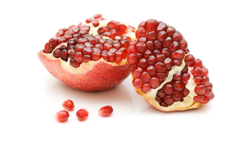 Pomegranate isolated on white