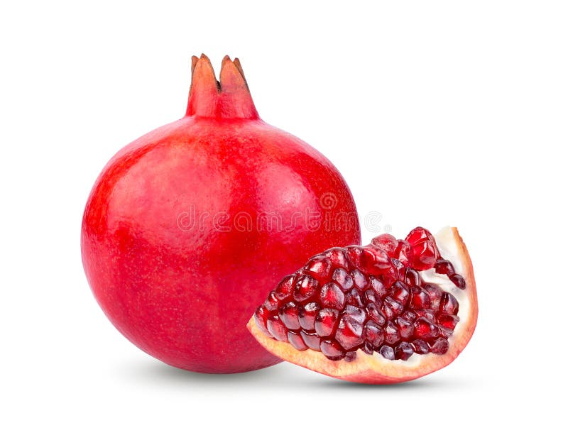 Pomegranate Isolated on White Background Stock Photo - Image of