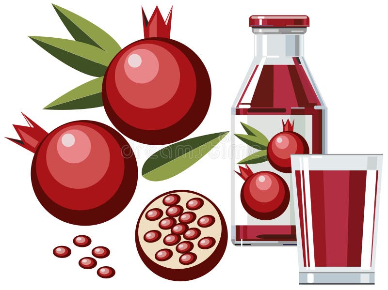 Pomegranate juice royalty free illustration Pomegranate juice royalty free illustration