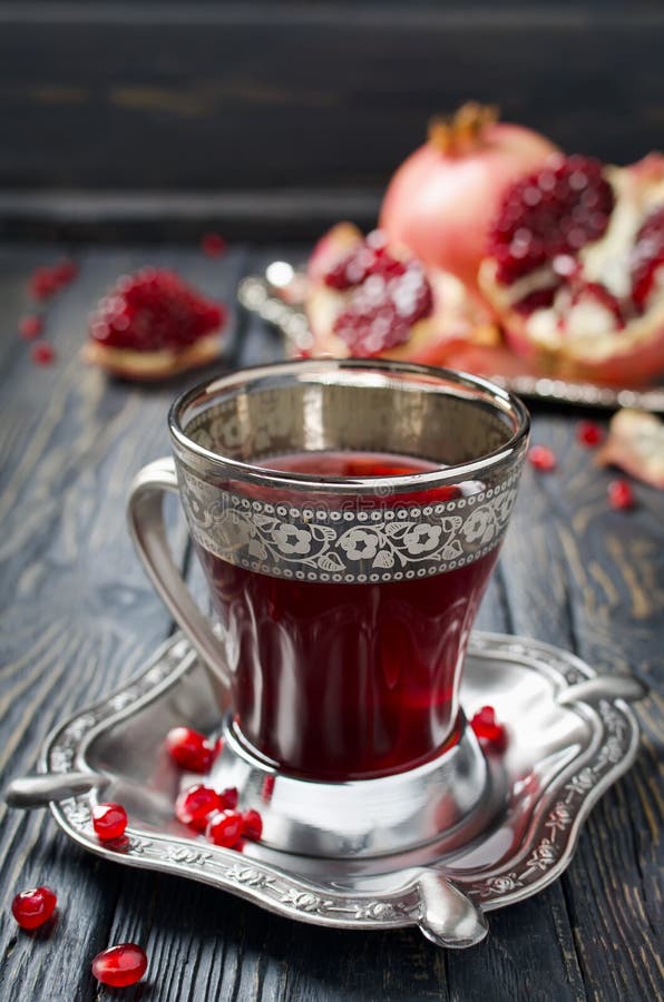 Pomegranate Juice and Pomegranate Stock Photo Image of open, beverage