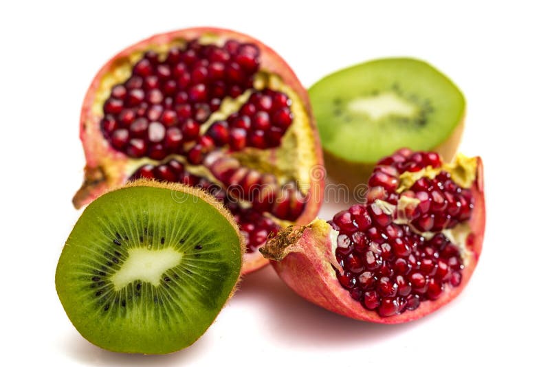 Pomegranate and Kiwi fruit stock photo. Image of diet 52506752