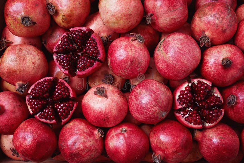 Pomegranates Packed in Shipping Crate