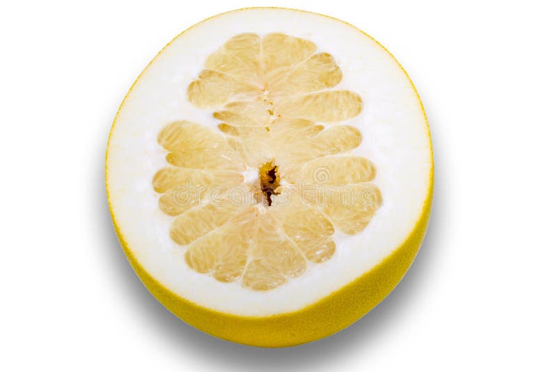 Pomelo Slice Isolated On The White Background Stock Image Image of grapefruitslice, halved