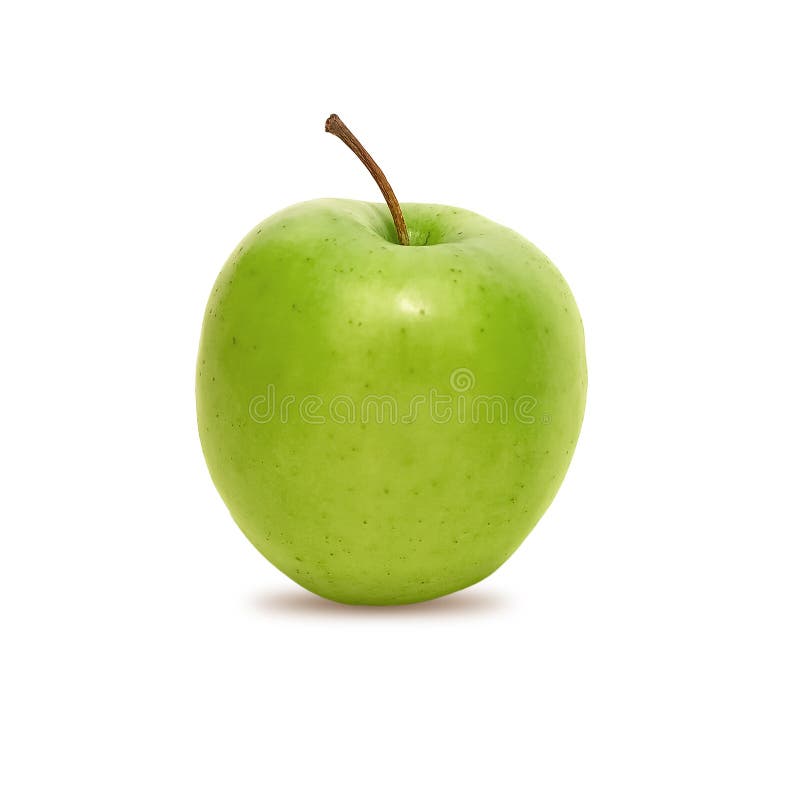 Pomme verte juteuse isolée sur fond blanc photo libre de droits