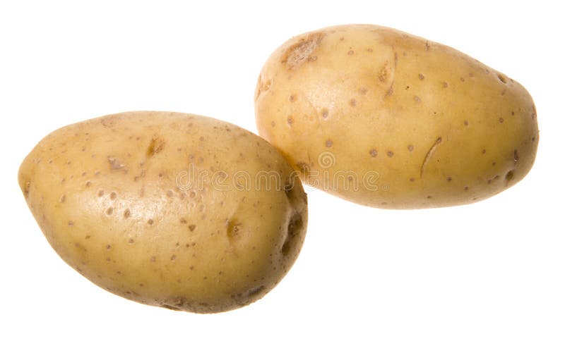 Pommes de terre d'isolement sur le blanc