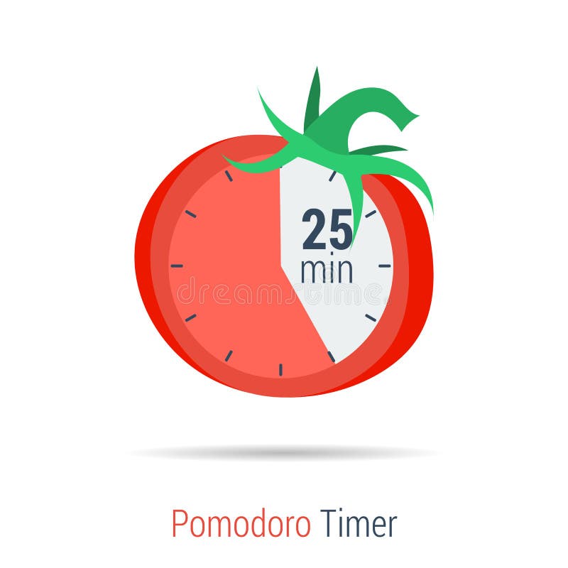 Pomodoro timer concept Royalty Free Vector Image