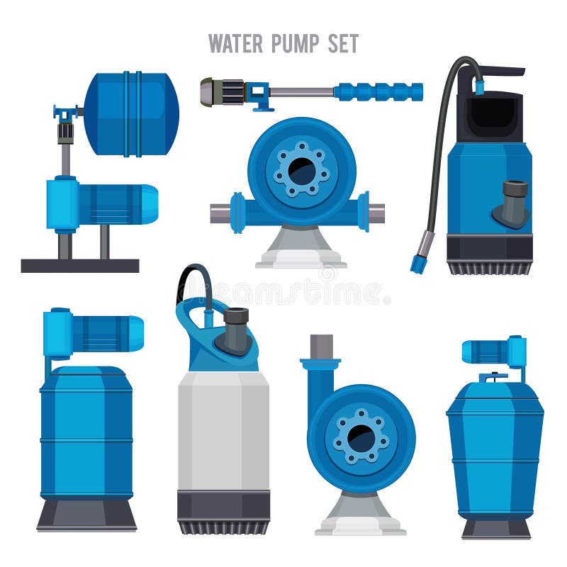 Pompa wodna system Aqua traktowania kompresoru rolnictwa ścieku elektronicznej stalowej staci wektorowe ikony ustawiać ilustracji Pompa wodna system Aqua traktowania kompresoru rolnictwa ścieku elektronicznej stalowej staci wektorowe ikony ustawiać ilustracji