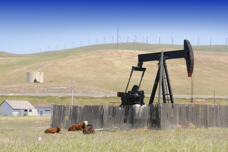 Pompe de puits de pétrole photo stock. Image du horizontal - 20947380
