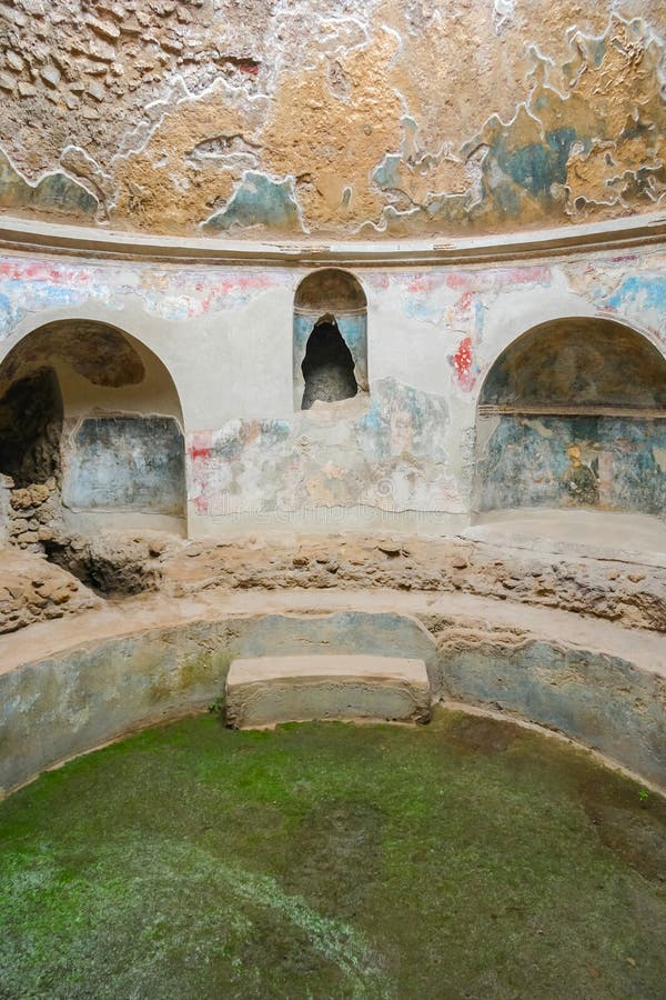 Ruins of the ancient roman city of Pompeii, which was destroyed by the volcano Mount Vesuvius, about two millenniums ago, 79 AD