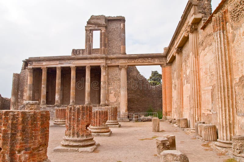 Pompei ruins Italy royalty free stock photo