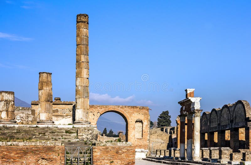 Pompeii, Napoli, Włochy Pompeii miasta Antyczne Romańskie ruiny zdjęcie royalty free Pompeii, Napoli, Włochy Pompeii miasta Antyczne Romańskie ruiny zdjęcie royalty free