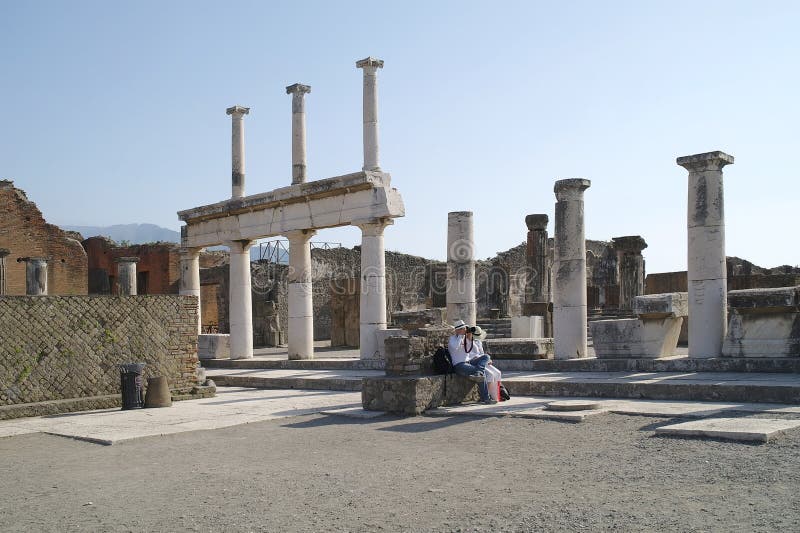 Pompeii. Town square stock image. Image of square, city 30135933