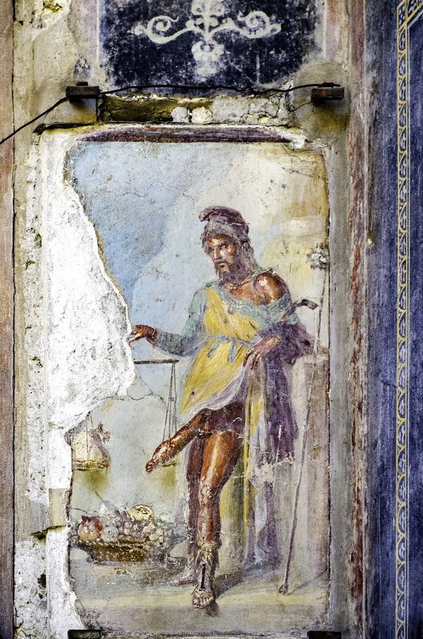Помпеи фрески ПРИАП. ПРИАП фреска в Помпеях фото. Приап и рази