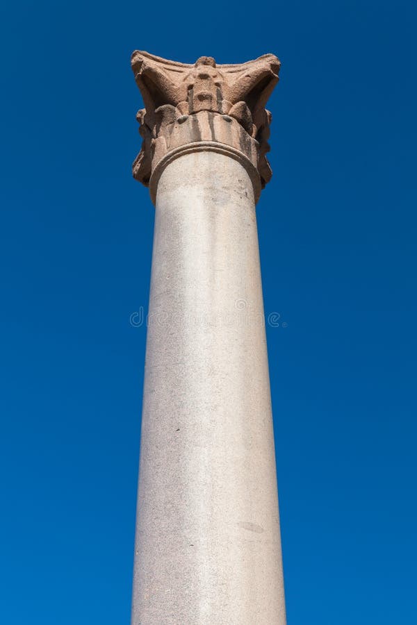 Pompeys Pillar, Roman triumphal column stock photos Pompeys Pillar, Roman triumphal column stock photos