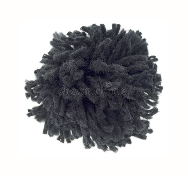 Pompom nero immagine stock libera da diritti Pompom nero immagine stock libera da diritti