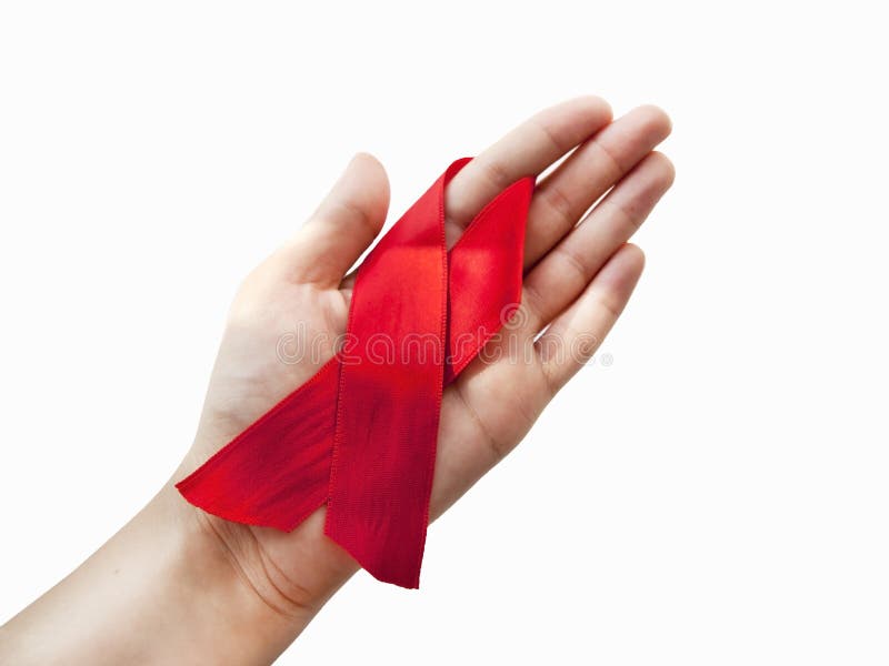 Wstążka świadomości AIDS zdjęcia royalty free