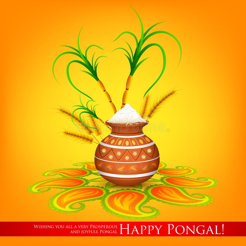 Pongal felice royalty illustrazione gratis Pongal felice royalty illustrazione gratis