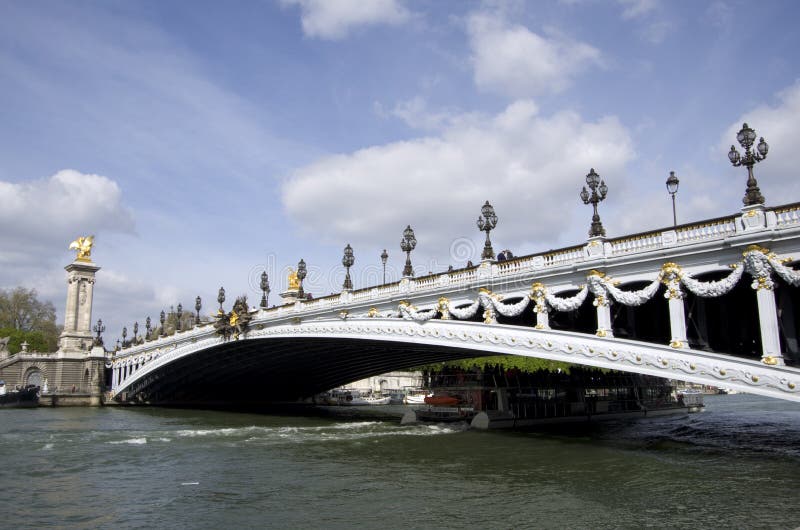 The Pont Alexandre III is a Deck Arch Bridge that Spans the Seine in ...