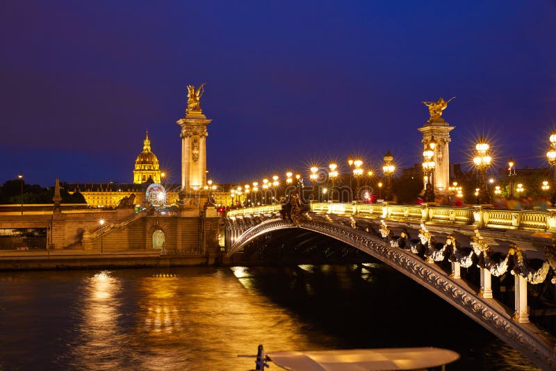 Pont Alexandre III in Paris France Over Seine Stock Photo - Image of ...