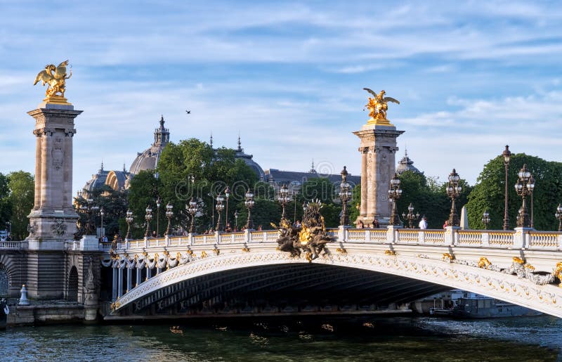 Pont Alexandre III on Seine River - Paris France Editorial Image ...