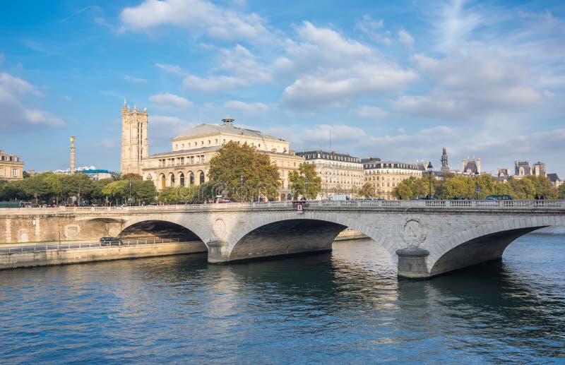 Pont au Change in Paris stock image. Image of centre - 97424775