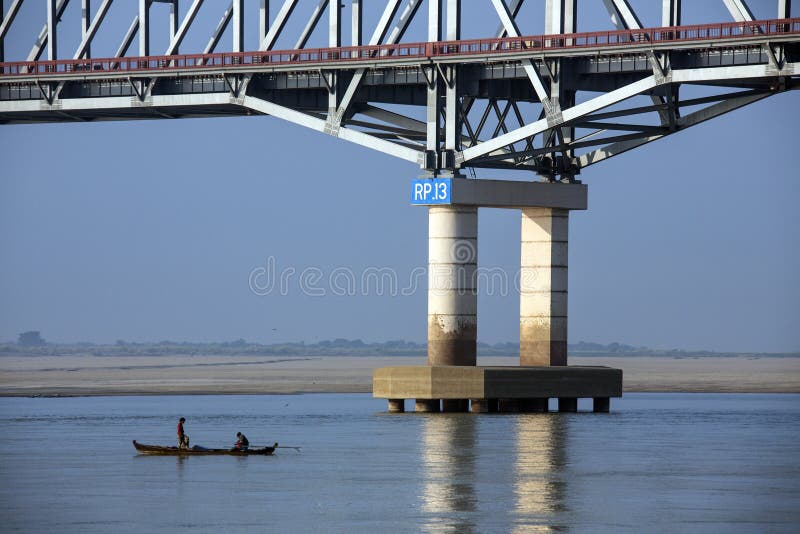 Rivière d'Irrawaddy - Myanmar images libres de droits Rivière d'Irrawaddy - Myanmar images libres de droits