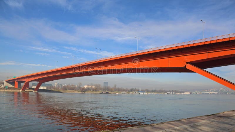 Pont Belgrade de Gazela image stock. Image du acier, repère 57585791