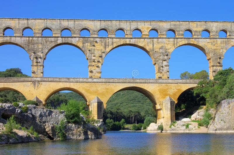 Pont du Gard stock image. Image of roman, scenery, france 59446871