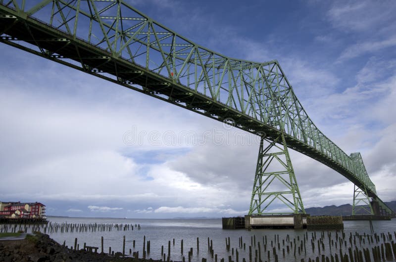 Pont Orégon d'Astoria Megler images stock Pont Orégon d'Astoria Megler images stock