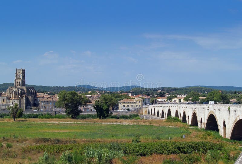 Pont Saint Esprit, Gard, France Stock Photo Image of river, gard