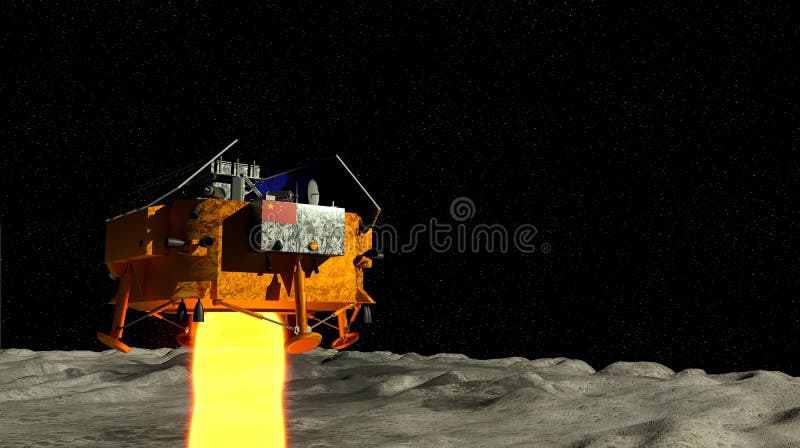 Ponta de prova lunar do Chang e 4 de China e de vagabundo de Yutu 2 aterrissagem lunar na superfície da lua o 3 de janeiro de 201 ilustração do vetor Ponta de prova lunar do Chang e 4 de China e de vagabundo de Yutu 2 aterrissagem lunar na superfície da lua o 3 de janeiro de 201 ilustração do vetor