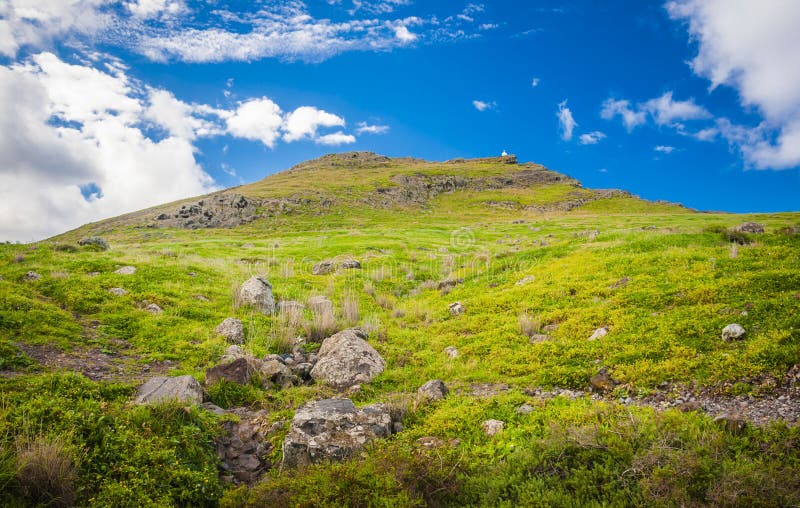 Ponta de Sao Lourenco, den easternmost delen av madeiraön arkivbild