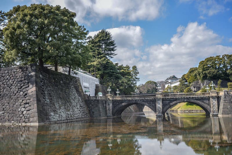 Ponte al palazzo imperiale, Tokyo japan fotografia stock Ponte al palazzo imperiale, Tokyo japan fotografia stock