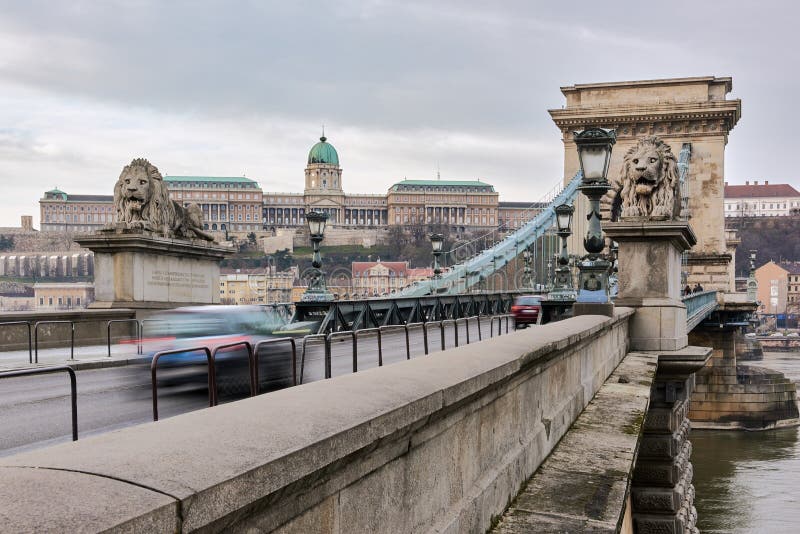 Ponte Chain de Széchenyi foto de stock Ponte Chain de Széchenyi foto de stock